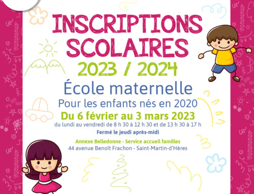 Inscription en maternelle : la campagne 2023 est lancée !
