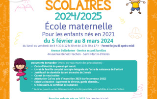 Inscription 2024-2025 en maternelle