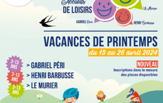 Vacances de printemps en accueil de loisirs