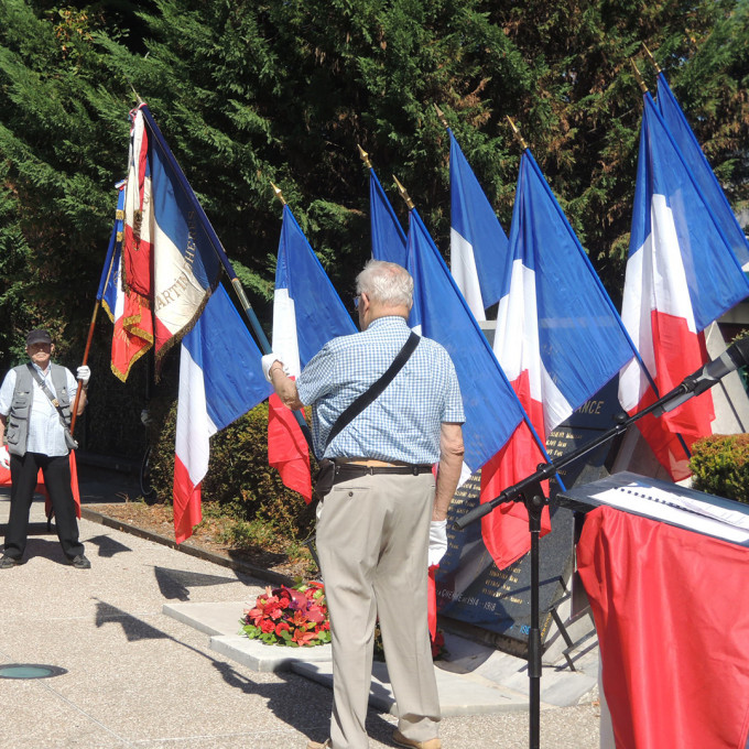 En souvenir de la Libération de Saint-Martin-d'Hères lors de la cérémonie commémorative du 22 août 2022.