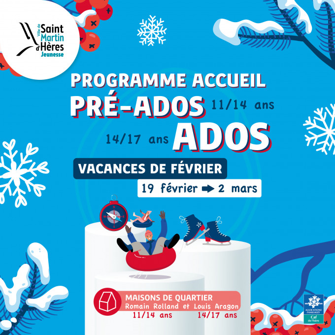 Programme accueil ados vacances de février