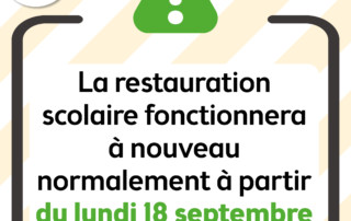 Retour normale restauration 18 sept 2023