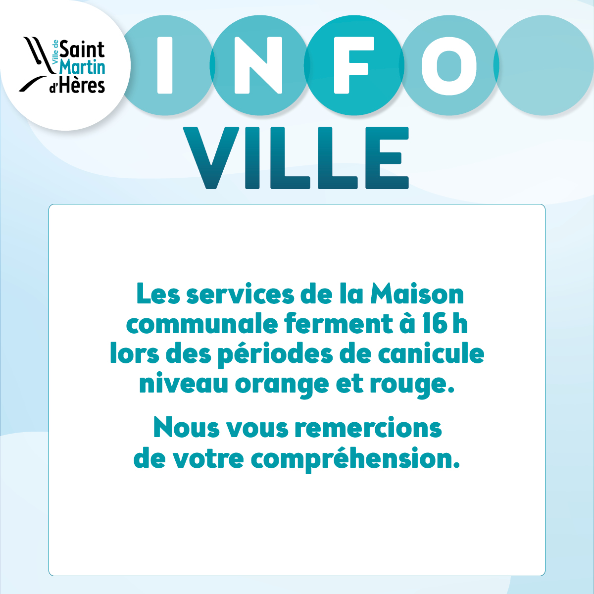 Horaires canicule