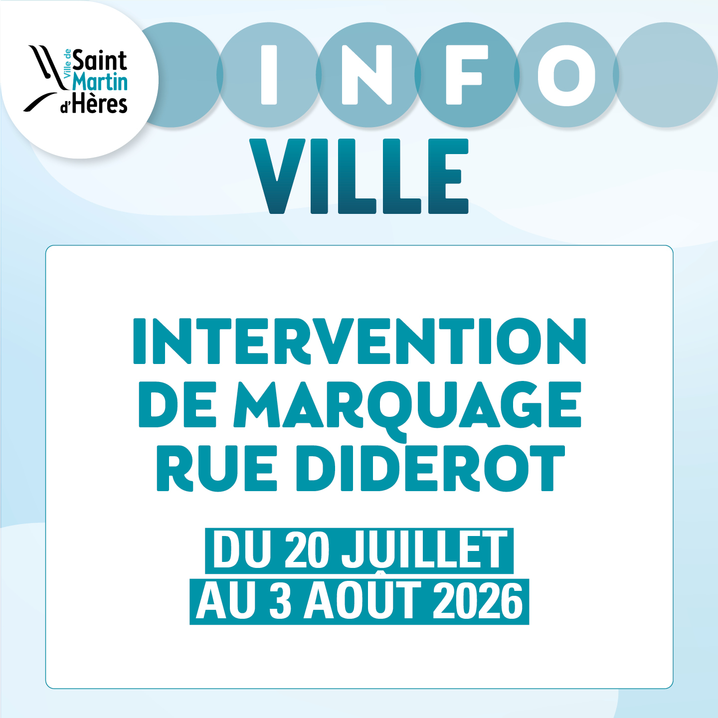 Info ville chantier rue Diderot