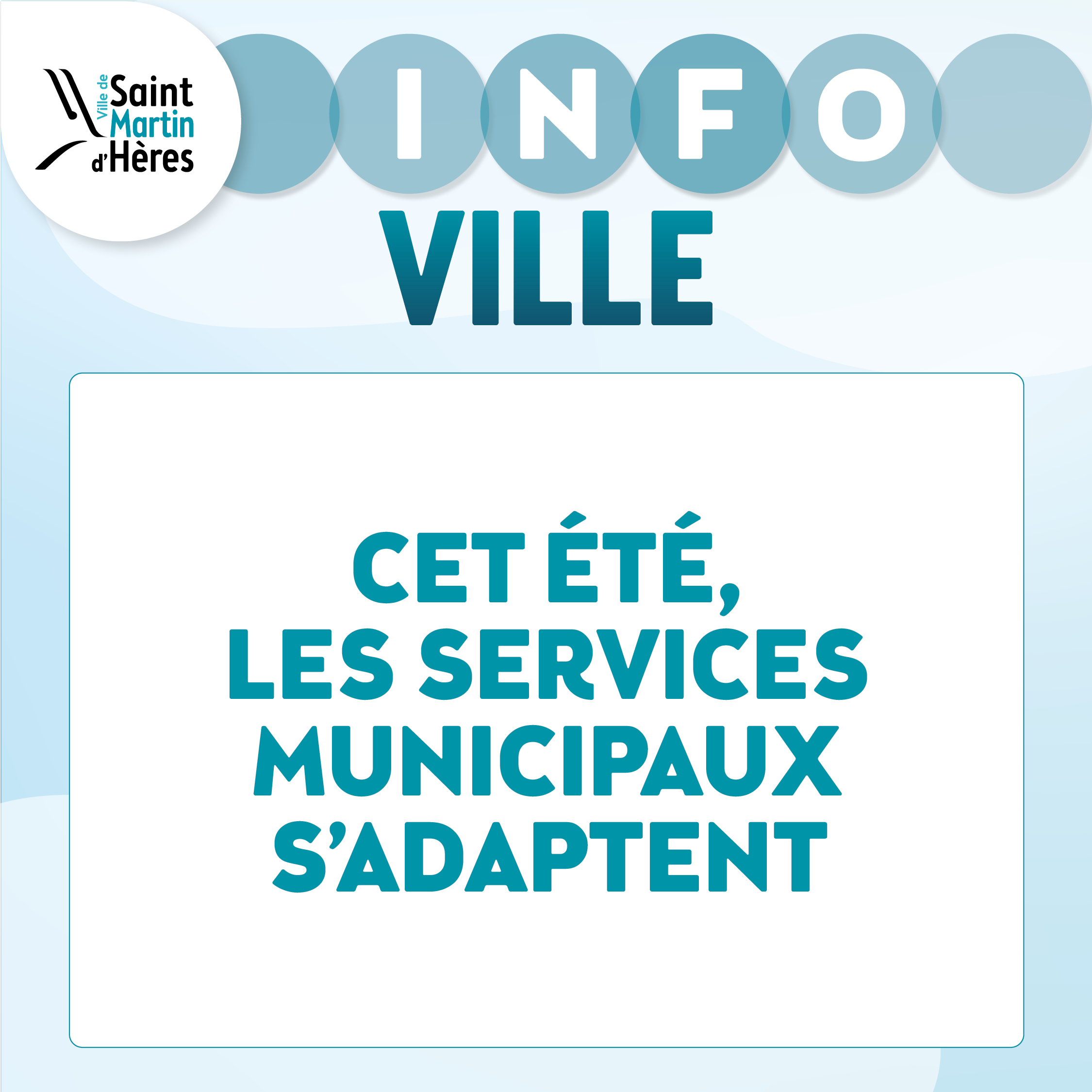 Horaires et fermetures estivales services