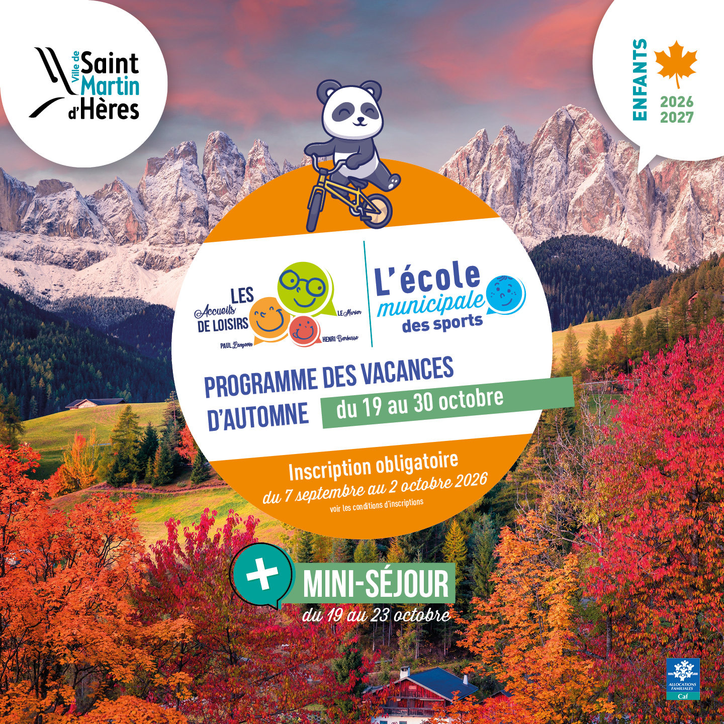 EMS vacances automne
