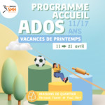 programme accueil Ados 11/ 17 ans